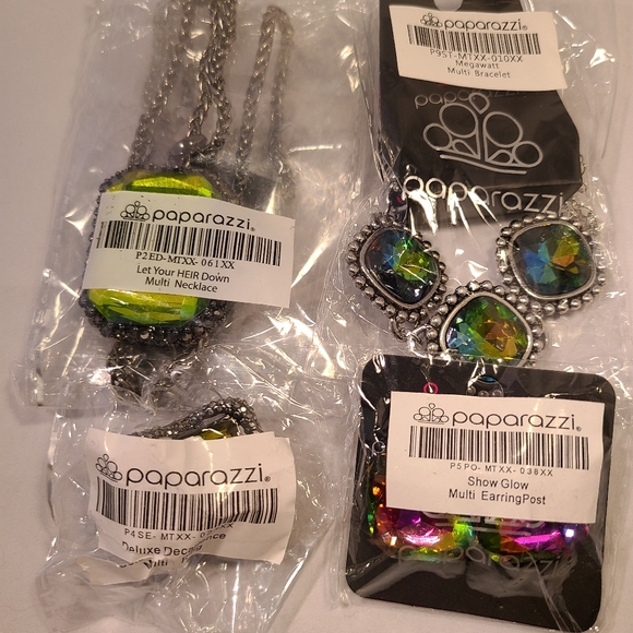 4 pieces Papparazi Oil Spill -Heir Down, Show Glow - Picture 6 of 6